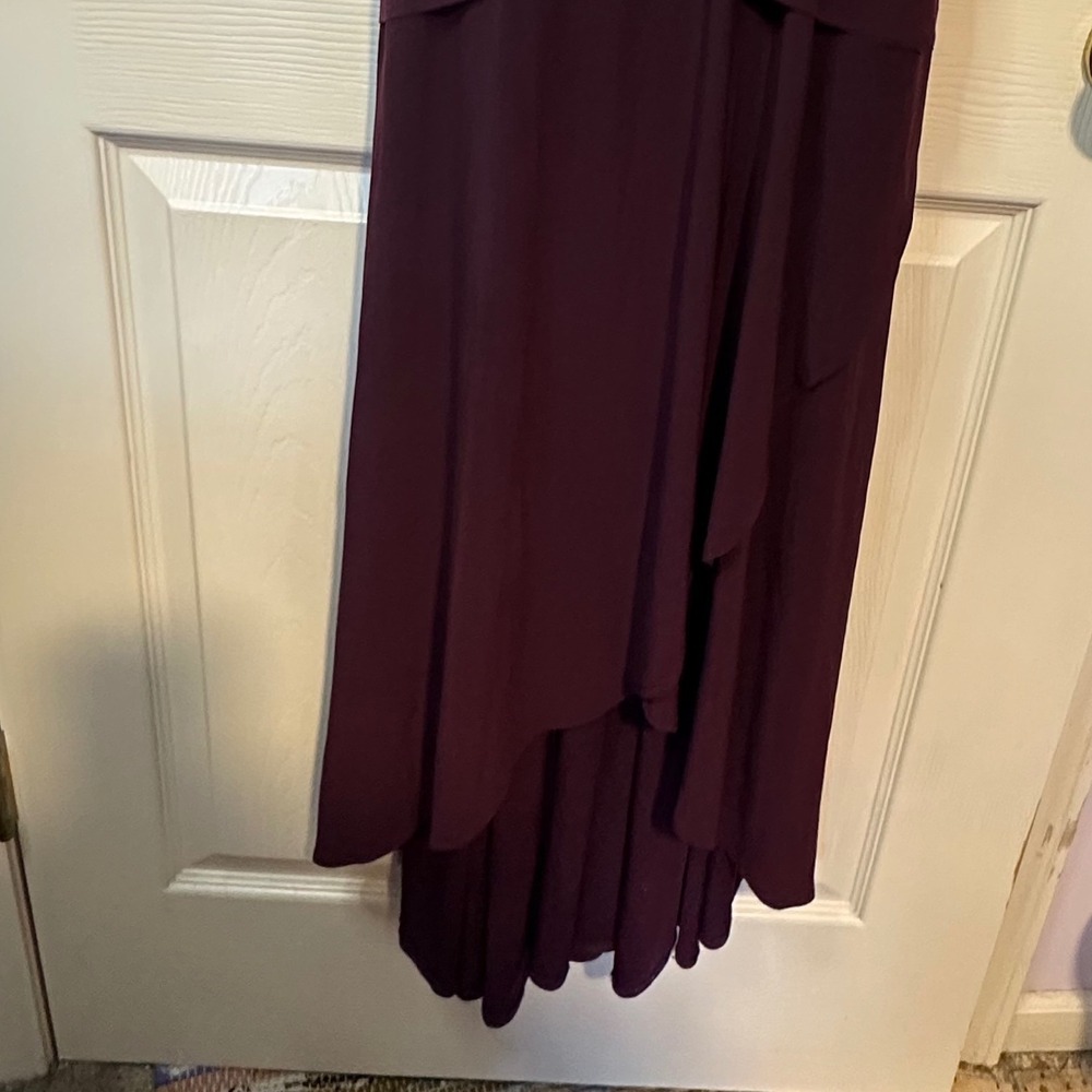 Alex Evenings Tiered Ruffle Evening Maxi Dress Size 8 Purple Bridesmaid Formal - Picture 4 of 12